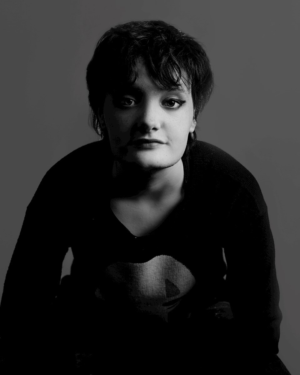 black and white drama club actor headshot for Stadium Theater RI