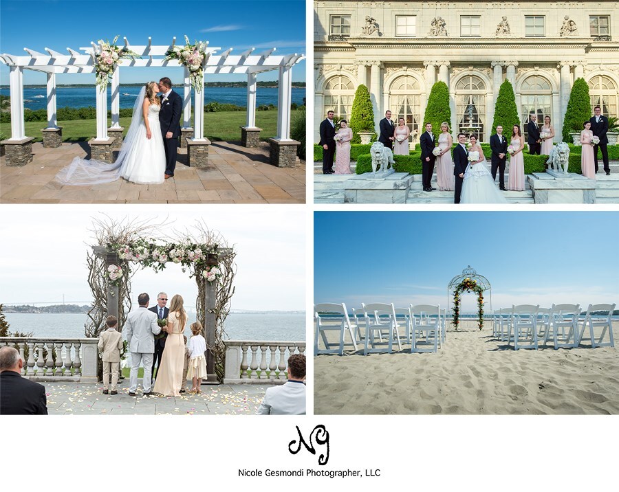 ocean cliff view; roseciff water views; castle hill inn ceremony view; Easton's beach Newport wedding views
