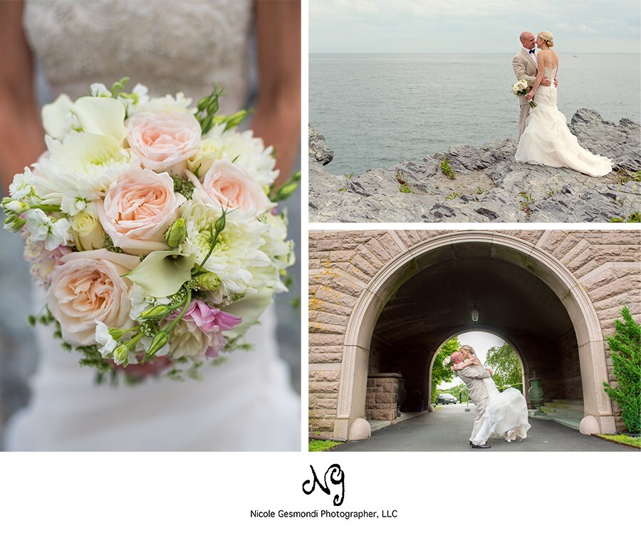 wedding photos taken at OceanCliff in Newport RI