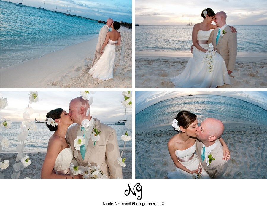 Aruba beach wedding photos at the Radisson Hotel