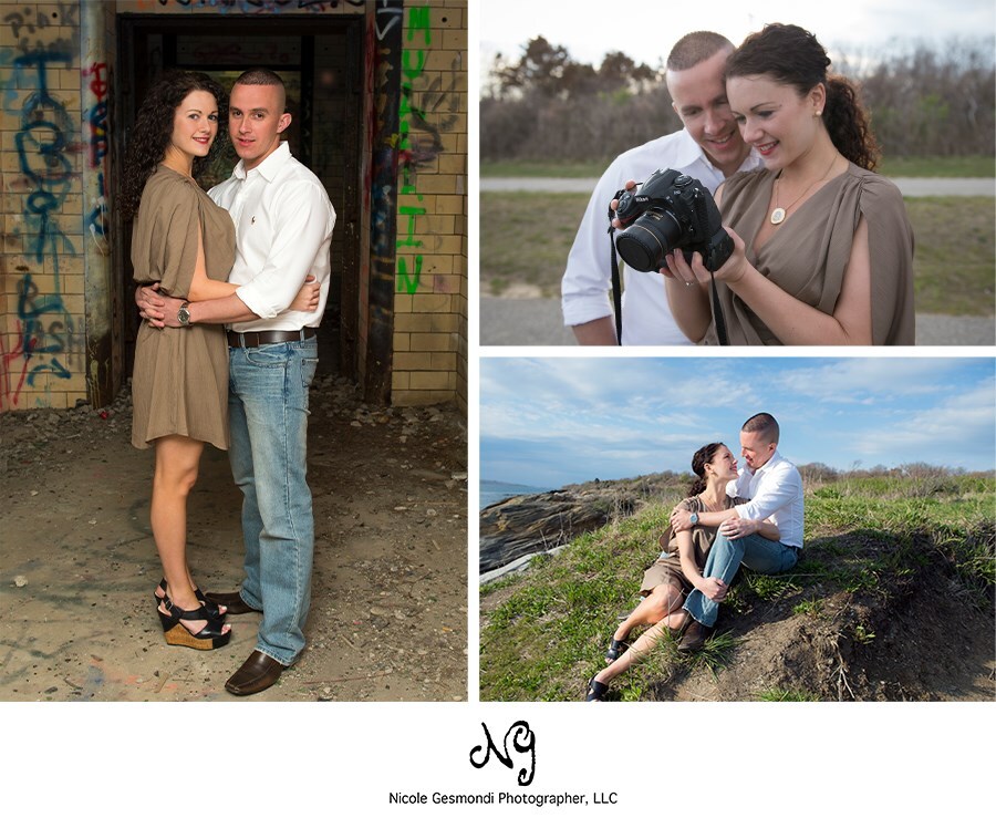 coastal engagement photo session in RI