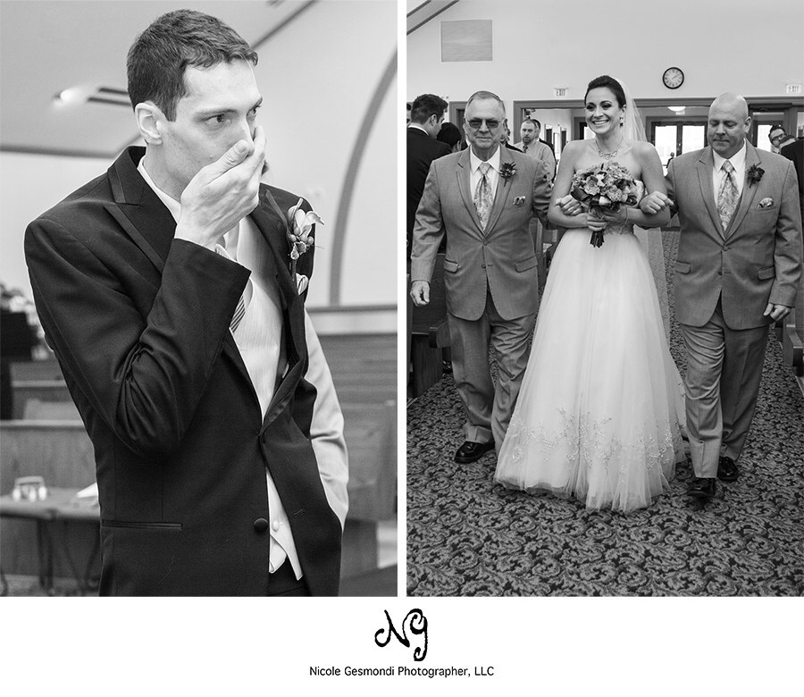 black and white wedding ceremony photos