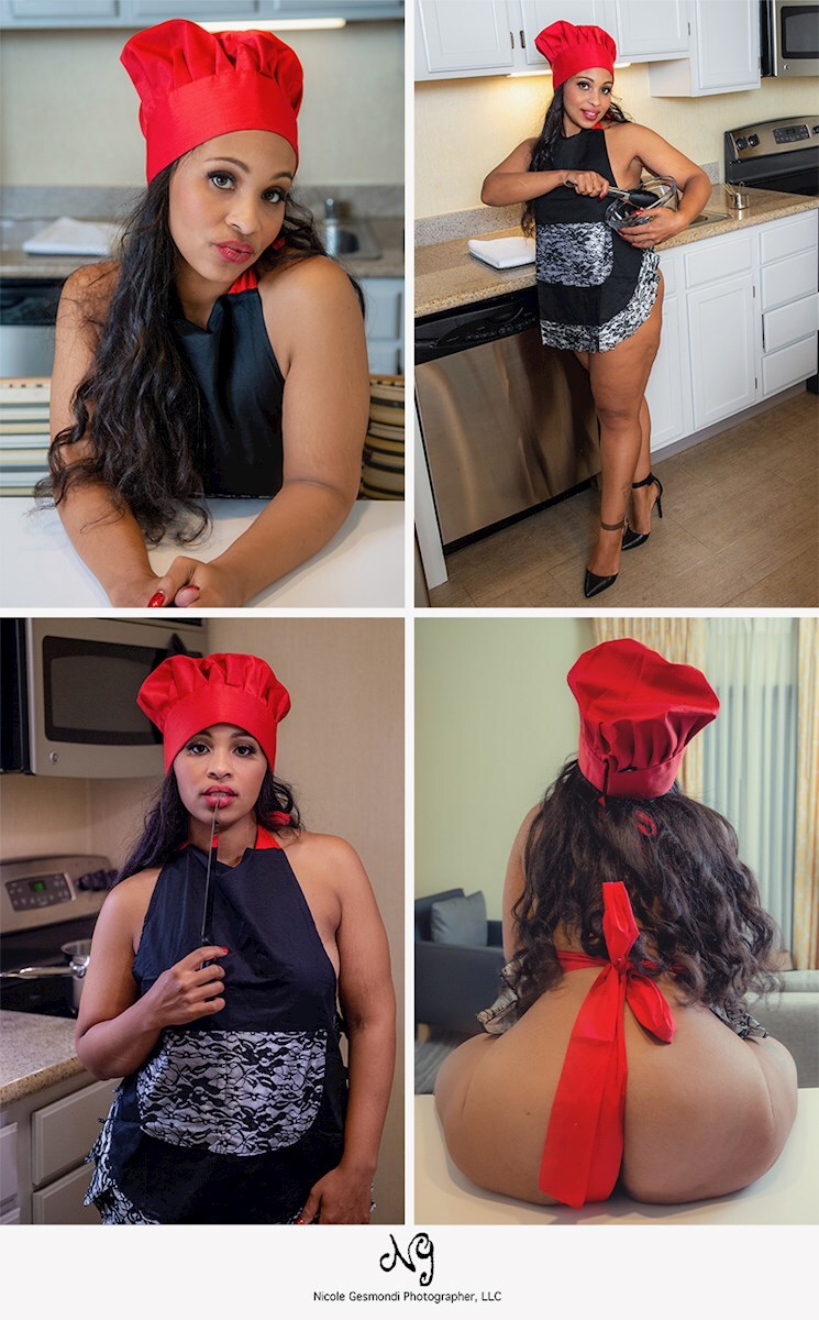 Sultry Chef Themed Boudoir Photos