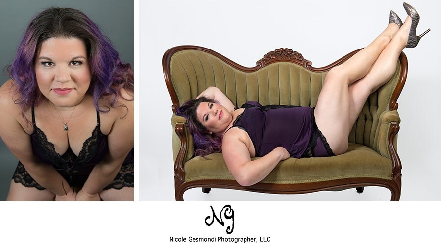 in studio boudoir photography