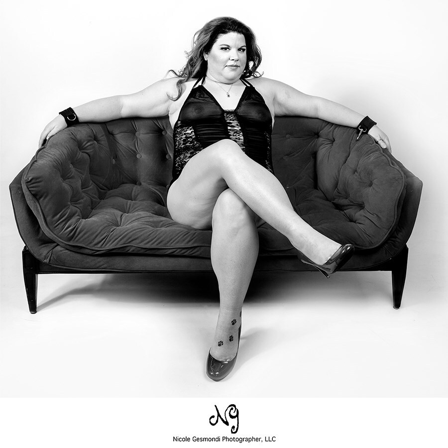 Black and white boudoir photography