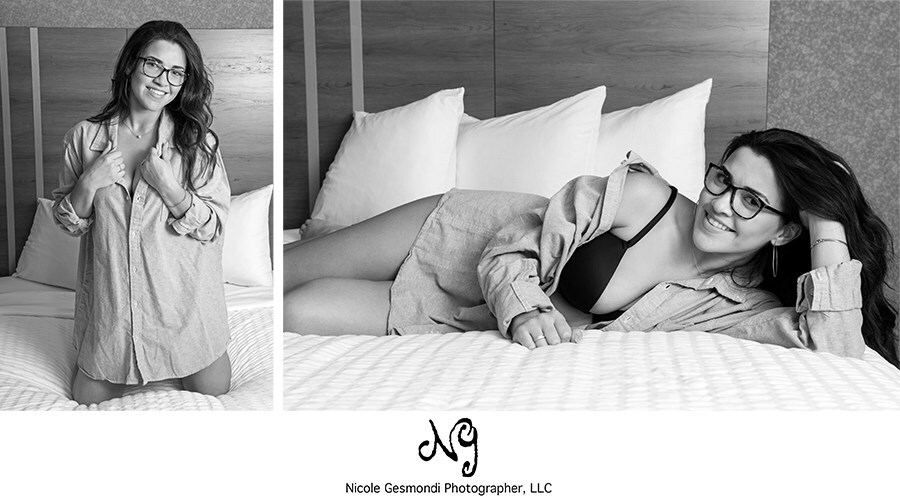 black and white classic boudoir photoshoot