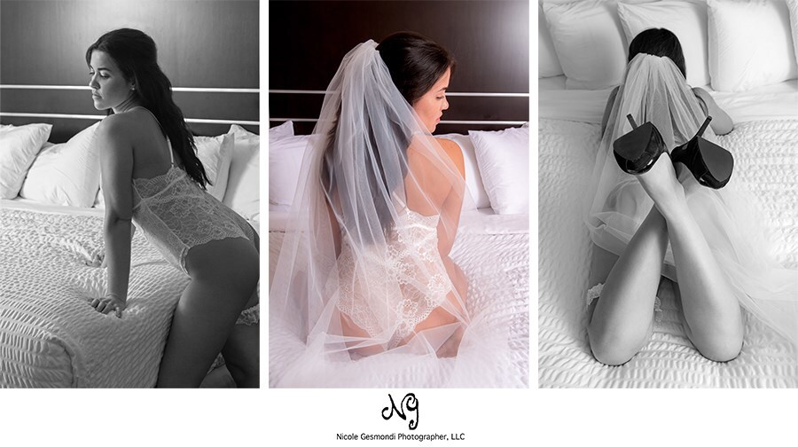 Hotel bridal boudoir photography