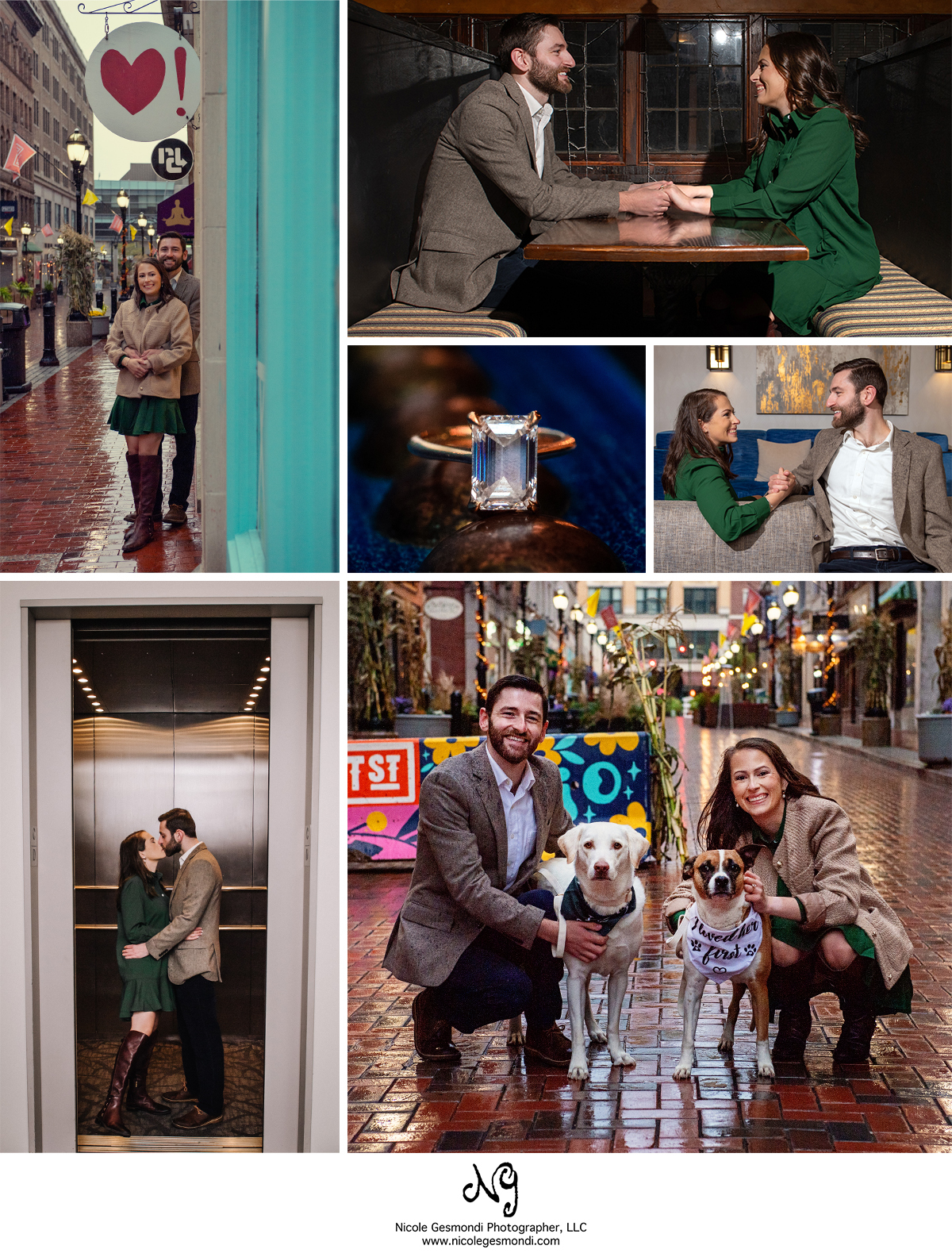 Pratt St engagement photos in Hartford CT