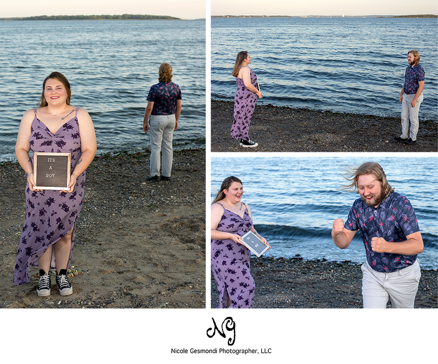 pregnancy gender reveal photo shoot