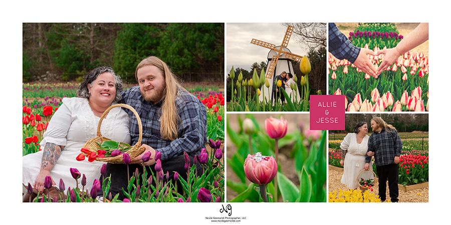 Engagement Session at Wicked Tulips Flower Farm Exeter RI