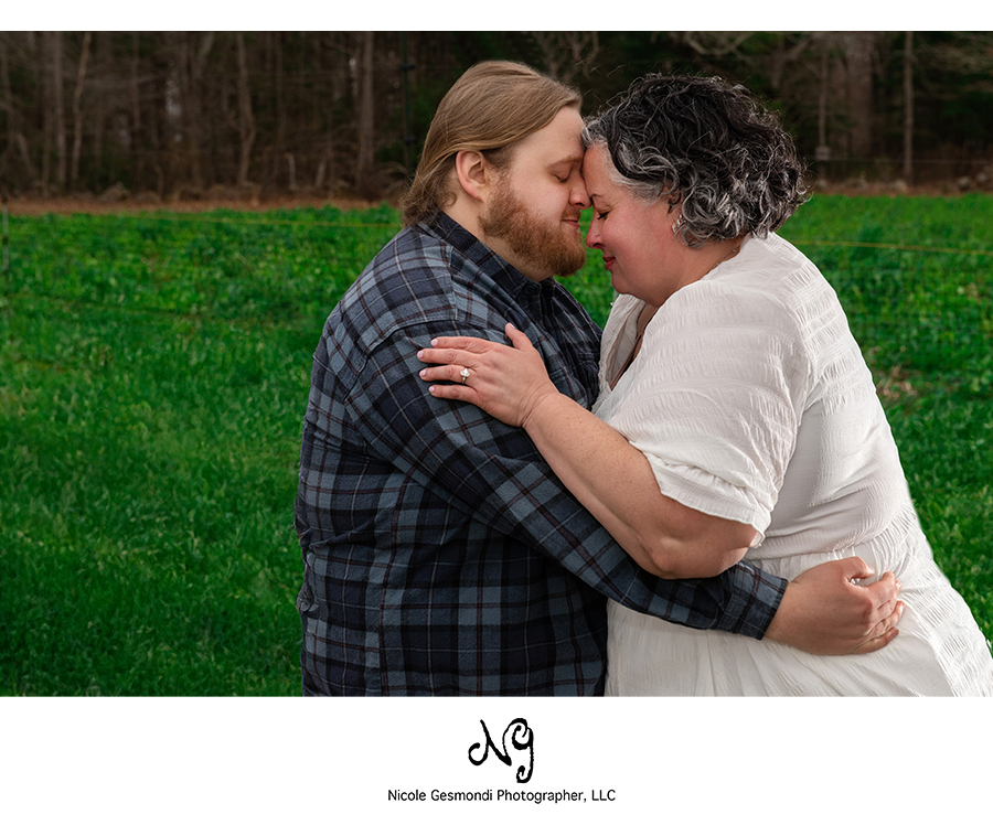 candid engagement photos at Wicked Tulip Flower Farm Exeter RI
