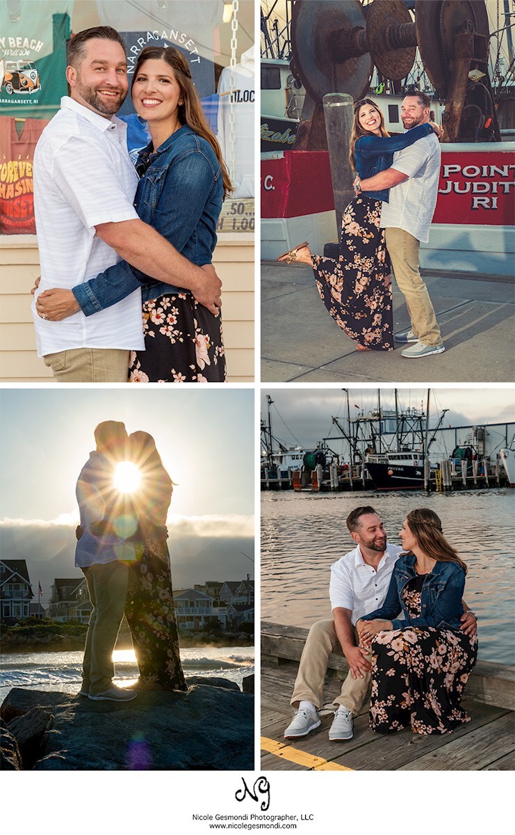 engagement photos captured by Salty Brine Beach in Rhode Island