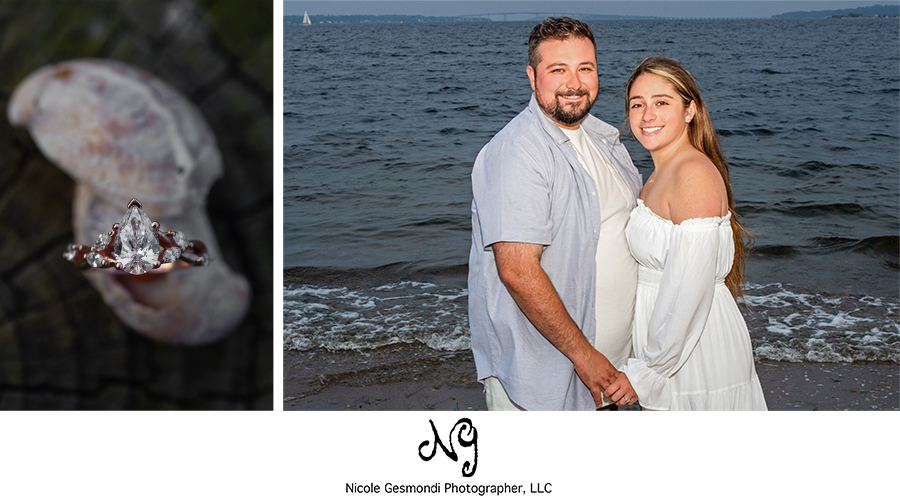 Summer Beach Engagement Photos with Dogs | Nicole Gesmondi Photographer