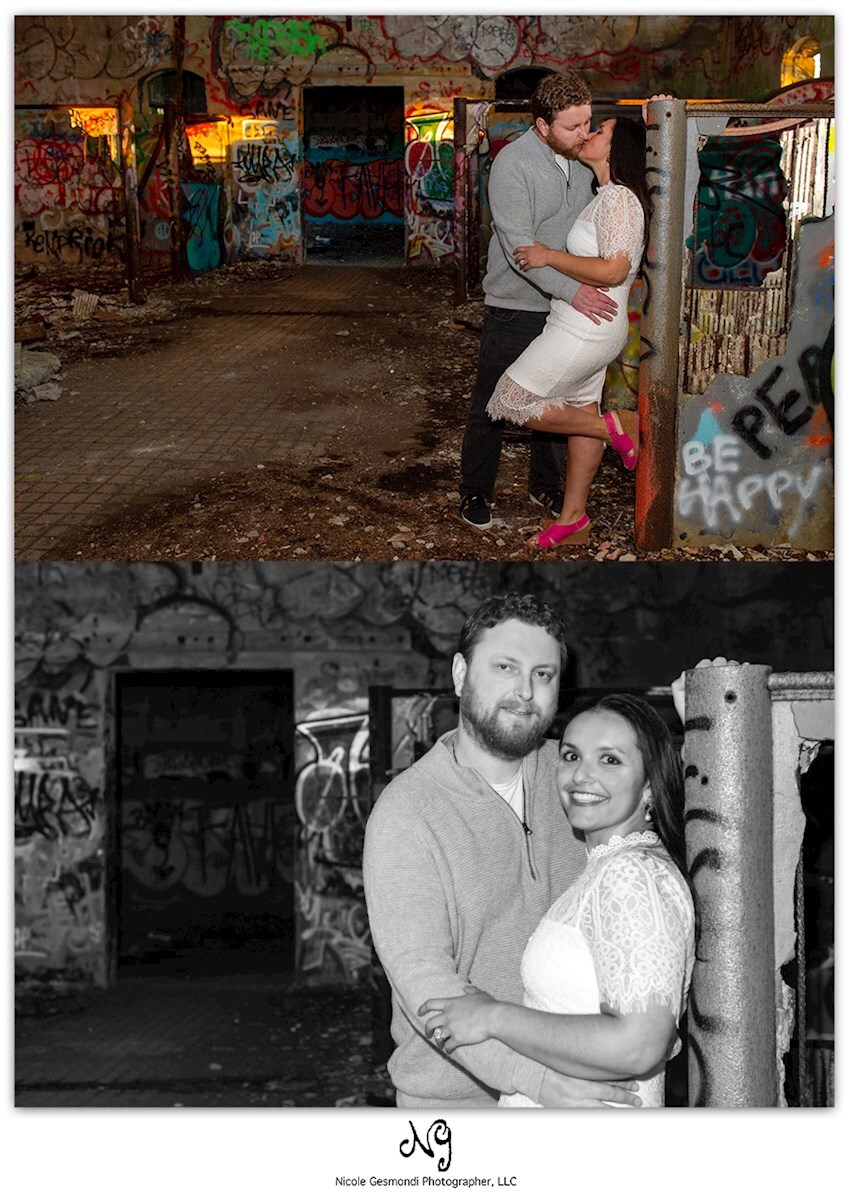 graffiti engagement photos in Newport RI