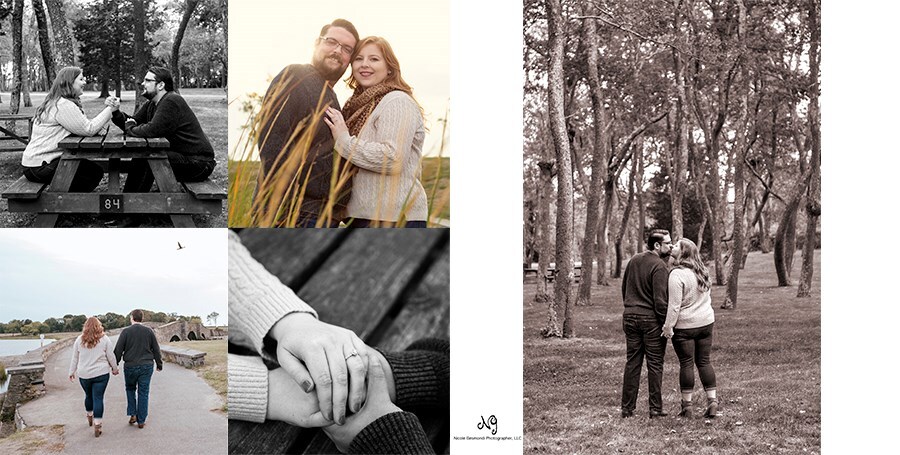 fall engagement photos at Colt State Park Bristol RI