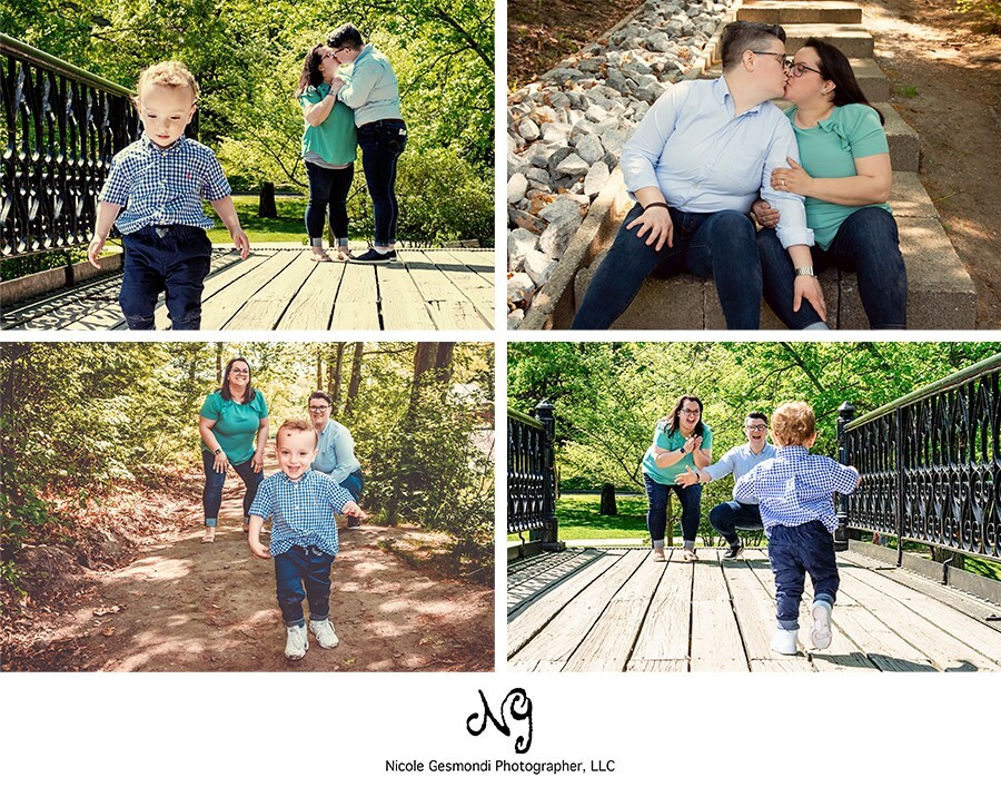 same sex family photos at Roger Williams Park in Cranston Providence RI