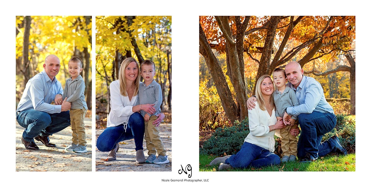 Outdoor fall family portraits in Cumberland RI