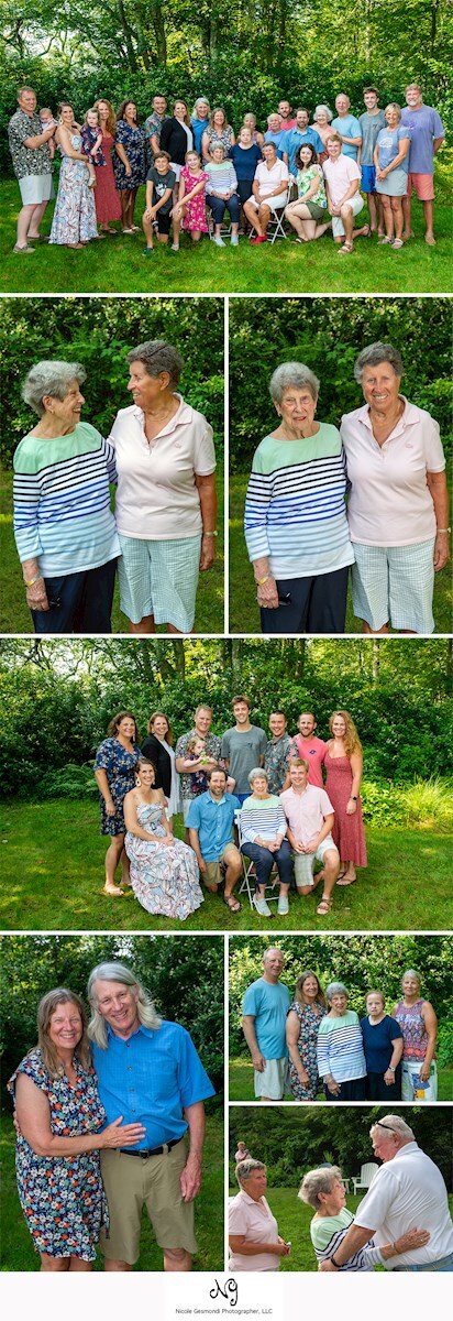outdoor family reunion portraits