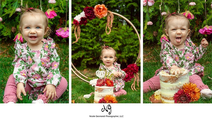 Crafty outdoor cake smash photo session