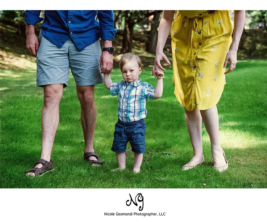 unique outdoor family portraits with toddler
