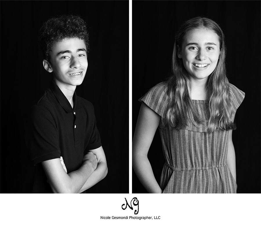 black and white child portraits