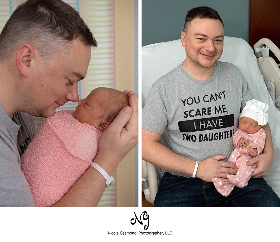 Fresh 48 Newborn with Dad Photos | Rhode Island