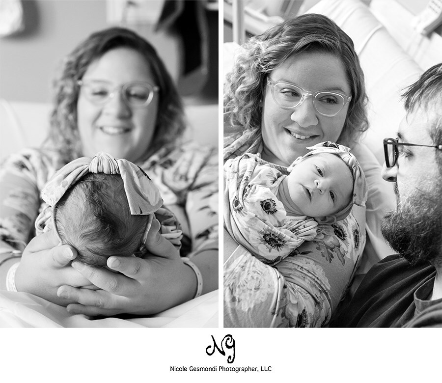 black and white fresh 48 newborn photos