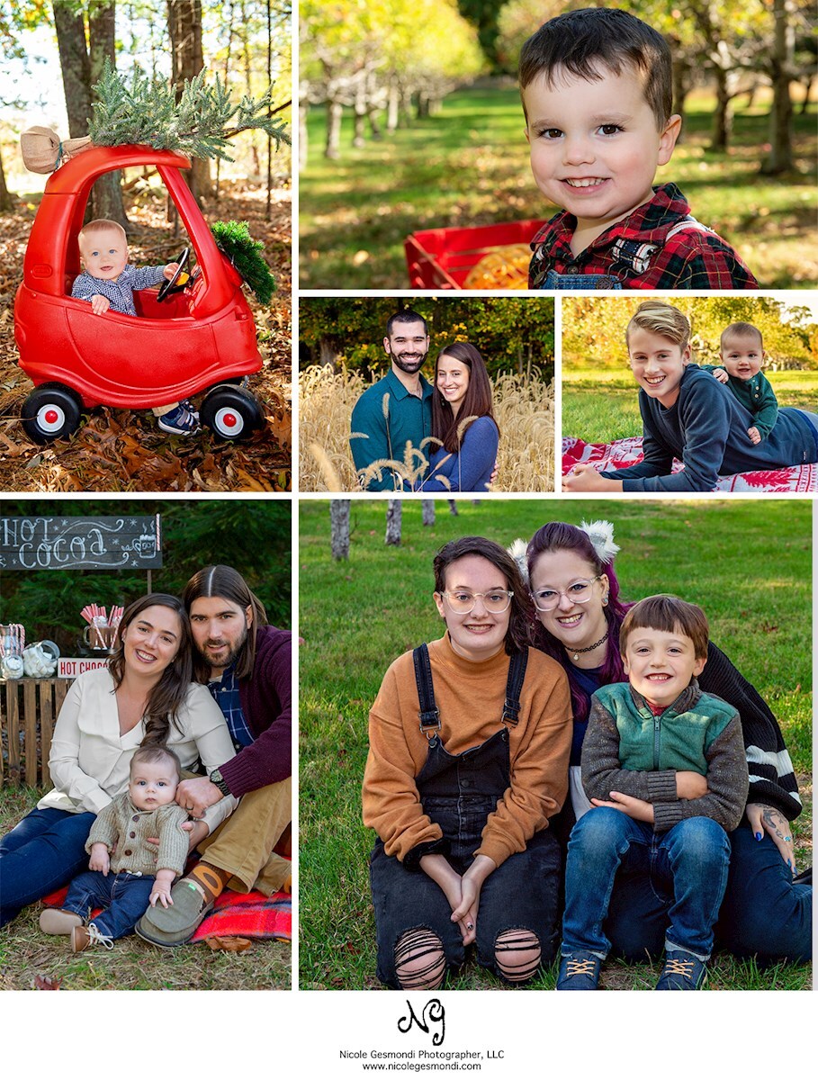 outdoor fall holiday portraits in RI