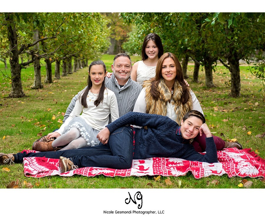 Fall Family Portraits at Apple Orchard