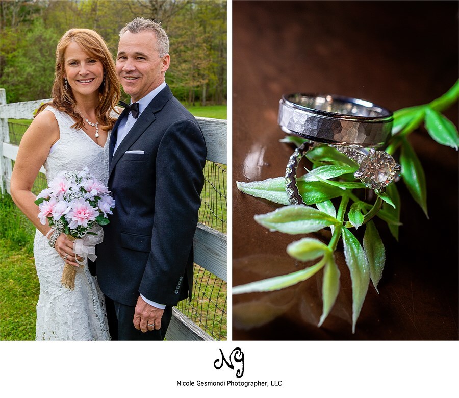 Bride and Groom on their wedding day