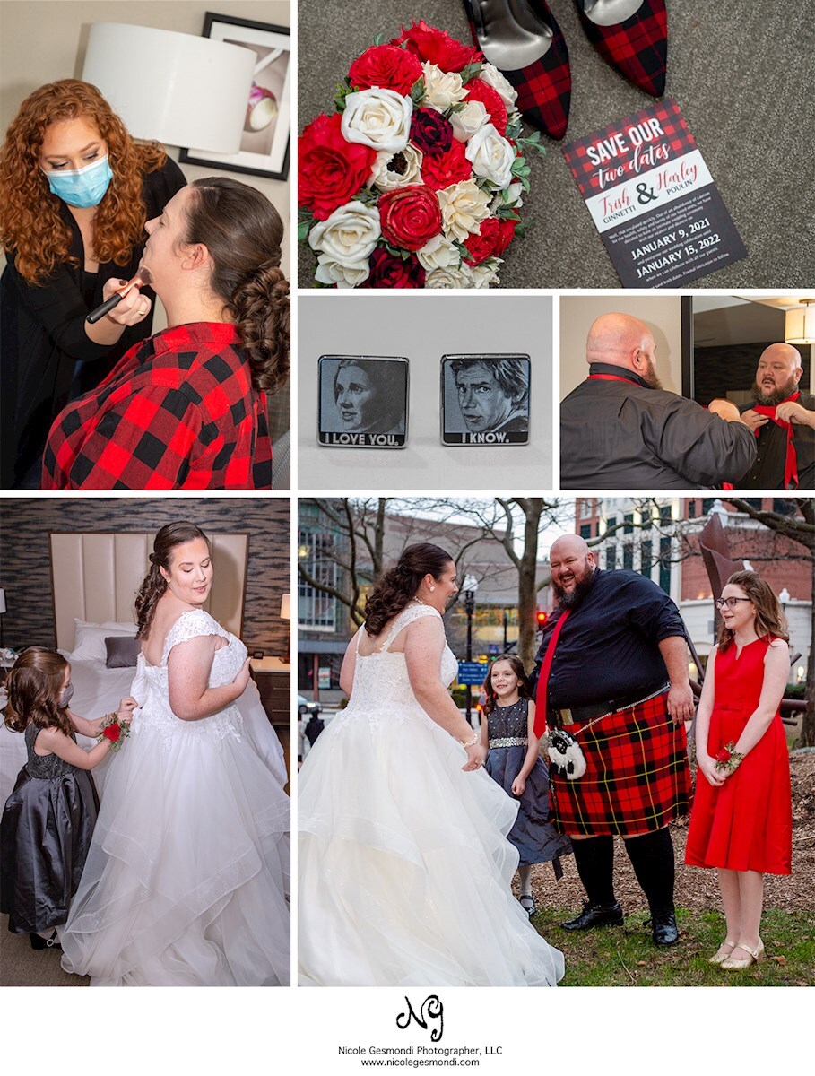 getting ready photos of wedding day with bride in providence, RI