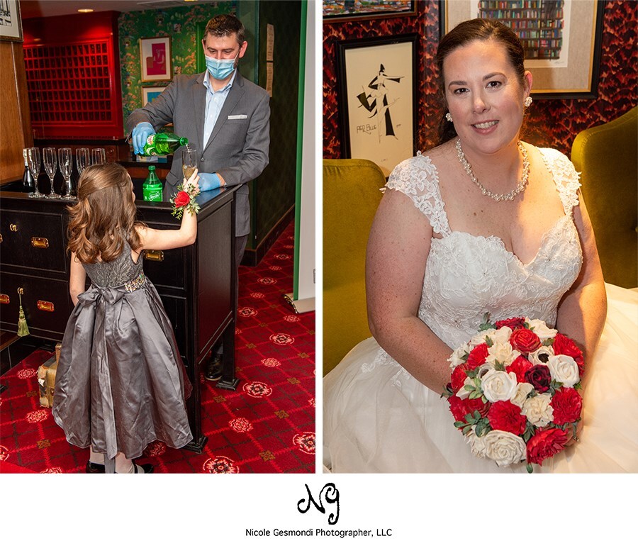 Bridal portrait at Graduate Hotel in Providence RI