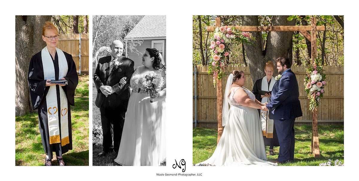 Magical backyard wedding ceremony photos