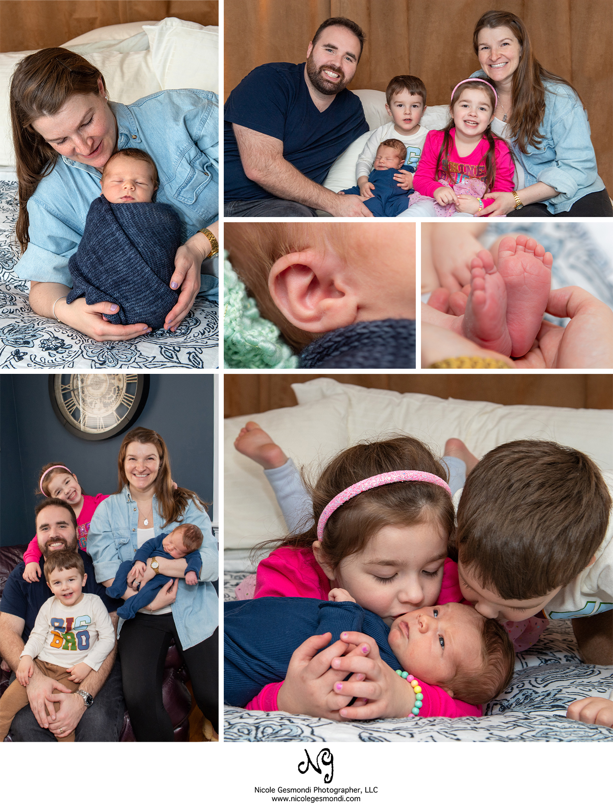 lifestyle home newborn photographer Nicole Gesmondi