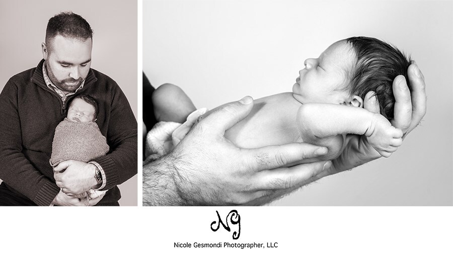 father son newborn portraits