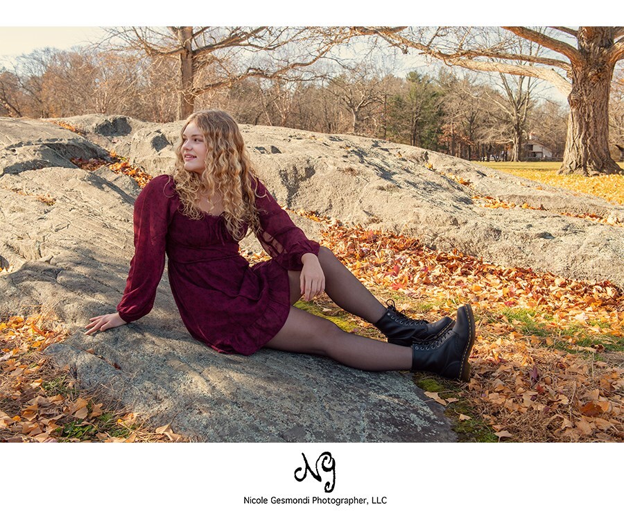 Goddard Park Fall High School Senior Portrait Photographer