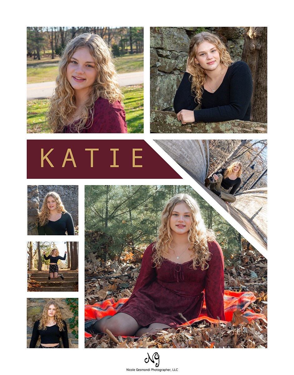 Canvas Collage of Goddard Park Senior Portraits | Nicole Gesmondi Photographer
