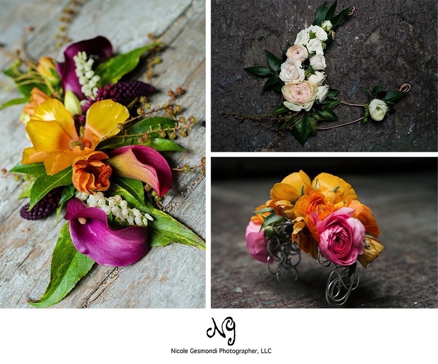 unique wearable wedding florals