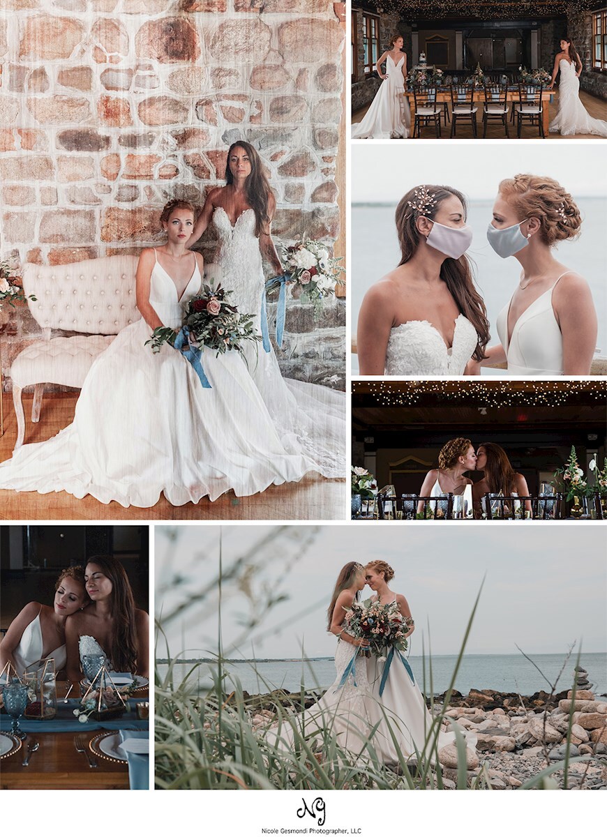 dark and moody same sex style wedding shoot