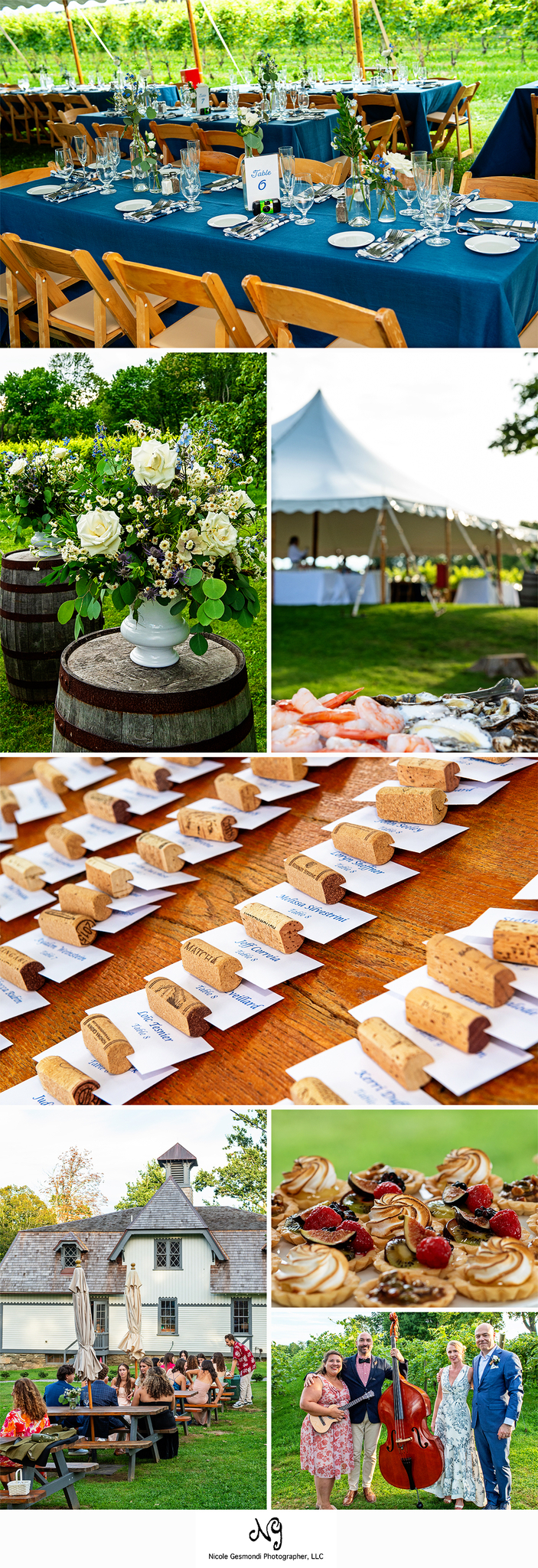 tented wedding reception at greenvale vineyards Portsmouth ri