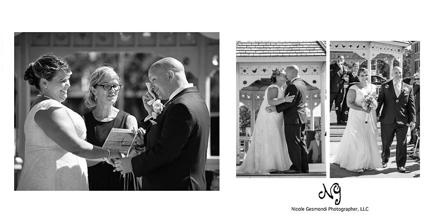 black and white Narragansett wedding photos