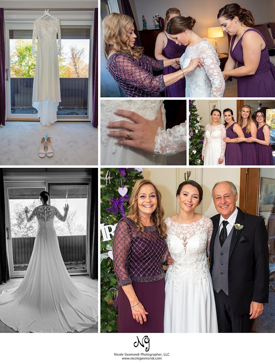 winter wedding photos at Warwick Country Club