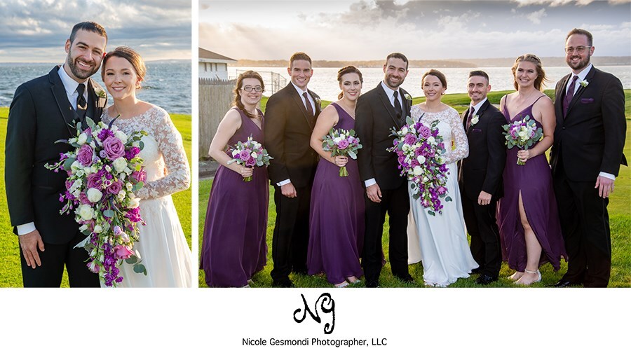 bridal party wedding photos at Warwick Country Club