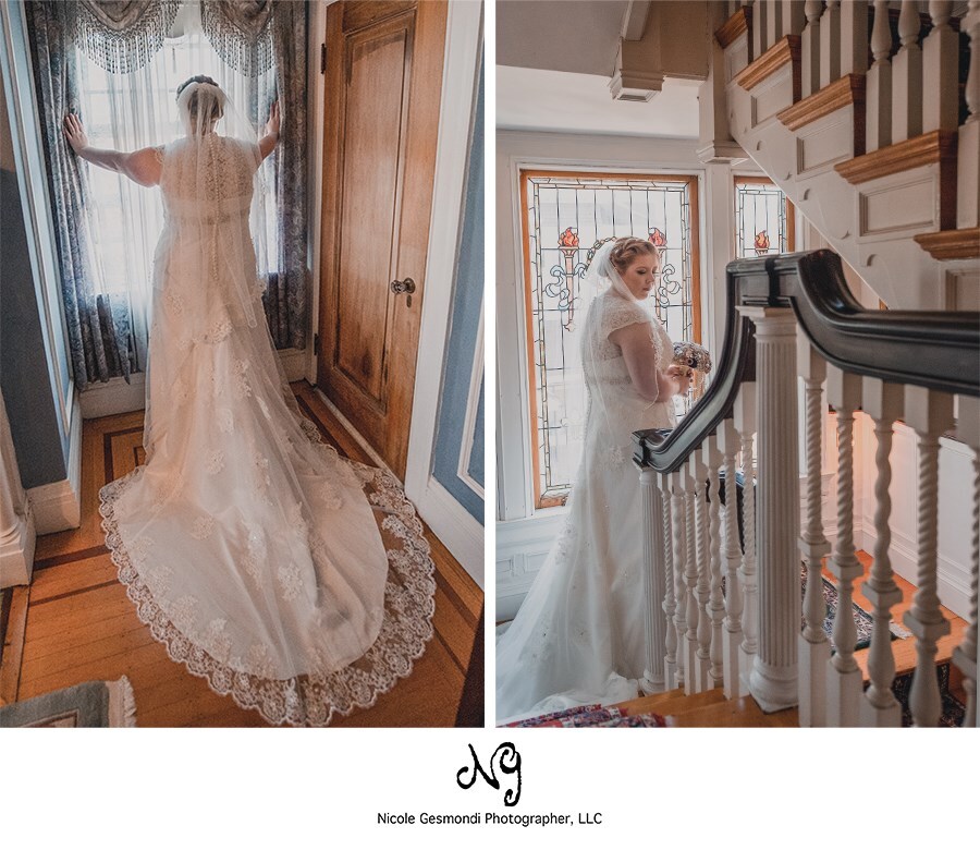 victorian bed and breakfast wedding day photos at Edgewood Manor in Cranston RI