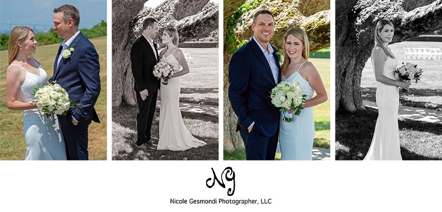 Bride and Groom wedding portraits in Newport RI