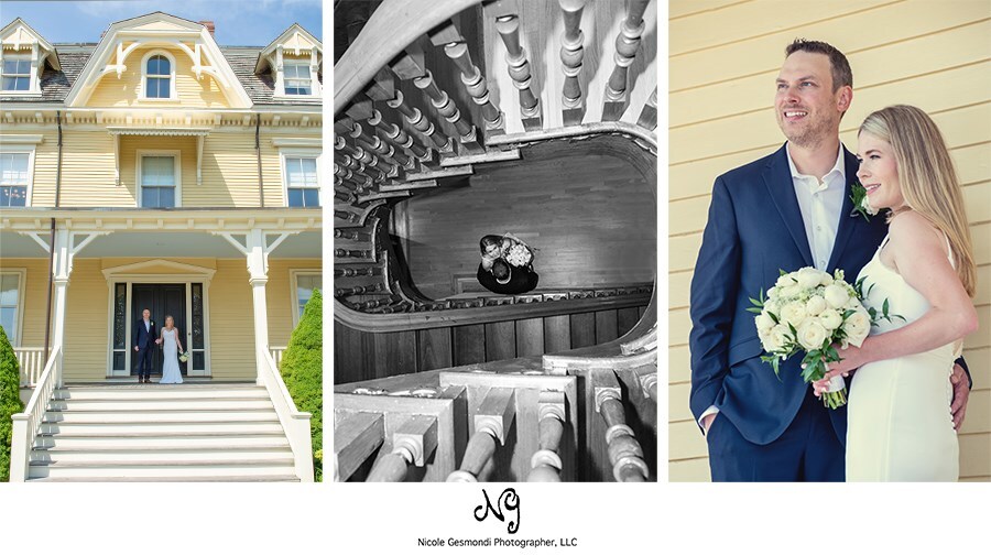 Wedding Photos taken at Eisenhower House in Newport RI