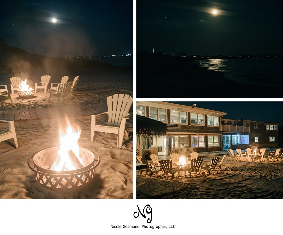 beach fire pit after party Galilee Beach Club RI