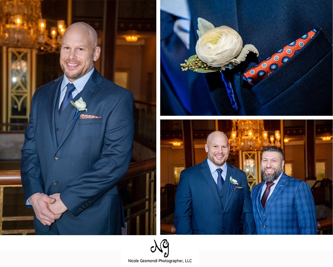 Groom Wedding Photos Graduate Hotel Providence
