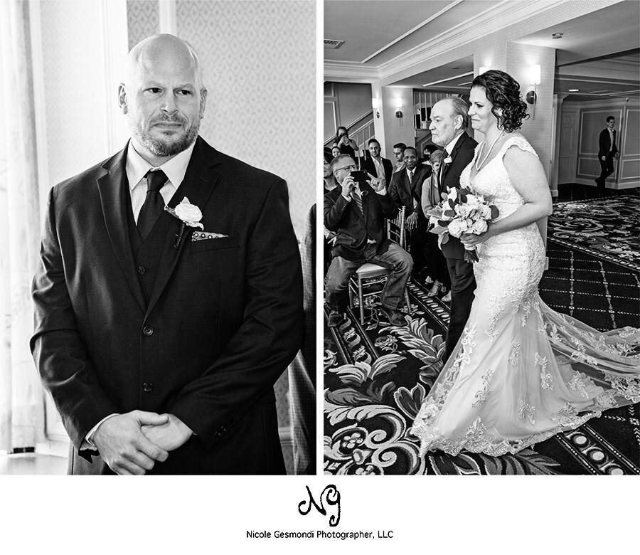 black and white ceremony photos graduate providence wedding