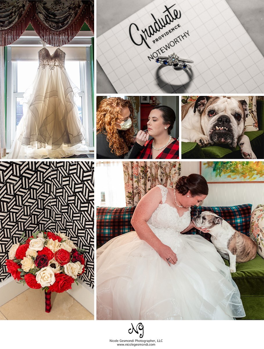 wedding getting ready photos at Graduate Providence